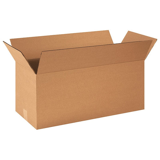 Long Corrugated Boxes, 24" x 10" x 10", Kraft, 25/Bundle