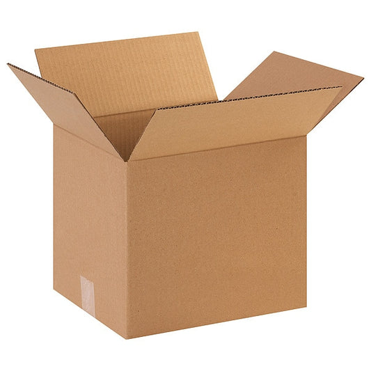Corrugated Boxes, 12" x 10" x 10", Kraft, 25/Bundle
