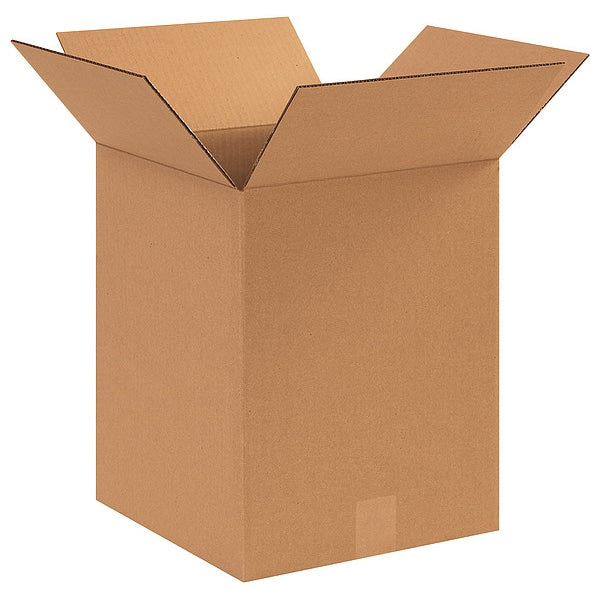 Corrugated Boxes, 12" x 12" x 15", Kraft, 25/Bundle