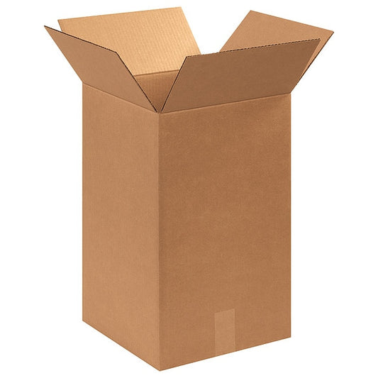 Corrugated Boxes, 12" x 12" x 20", Kraft, 25/Bundle