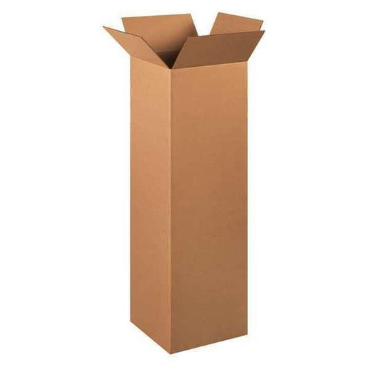 Tall Corrugated Boxes, 12" x 12" x 40", Kraft, 15/Bundle