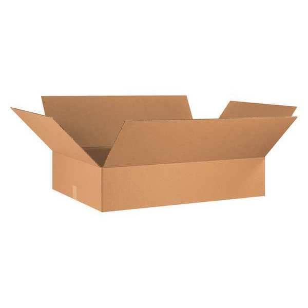 Flat Corrugated Boxes, 36" x 24" x 8", Kraft, 10/Bundle