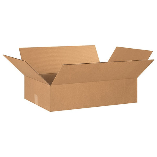 Flat Corrugated Boxes, 24" x 16" x 6", Kraft, 20/Bundle