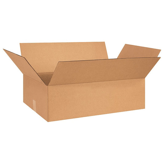 Flat Corrugated Boxes, 26" x 15" x 5", Kraft, 20/Bundle