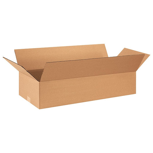 Flat Corrugated Boxes, 28" x 12" x 6", Kraft, 25/Bundle