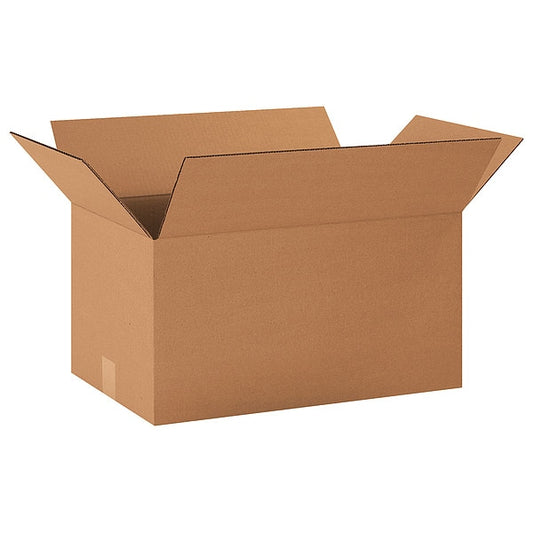Corrugated Boxes, 20" x 12" x 10", Kraft, 20/Bundle