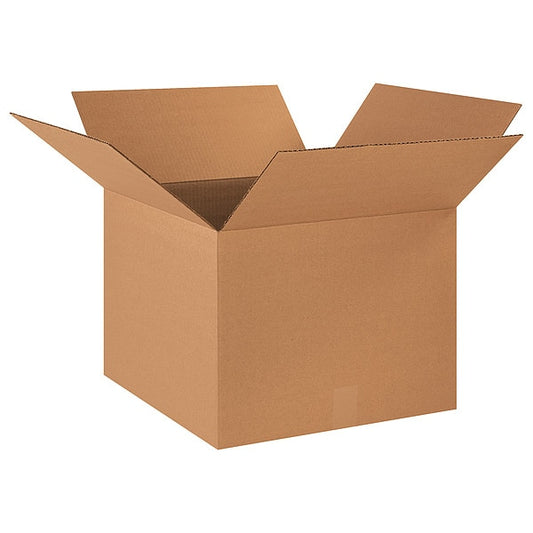 Corrugated Boxes, 18" x 18" x 14", Kraft, 20/Bundle