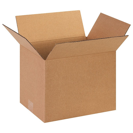 Corrugated Boxes, 13" x 10" x 10", Kraft, 25/Bundle