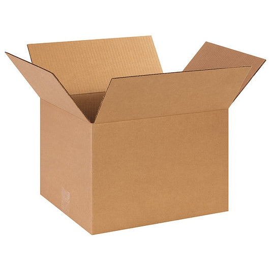Corrugated Boxes, 14" x 12" x 10", Kraft, 25/Bundle