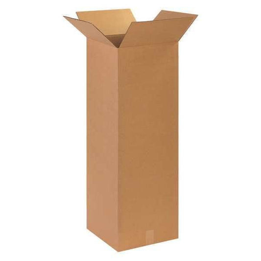 Tall Corrugated Boxes, 14" x 14" x 36", Kraft, 15/Bundle