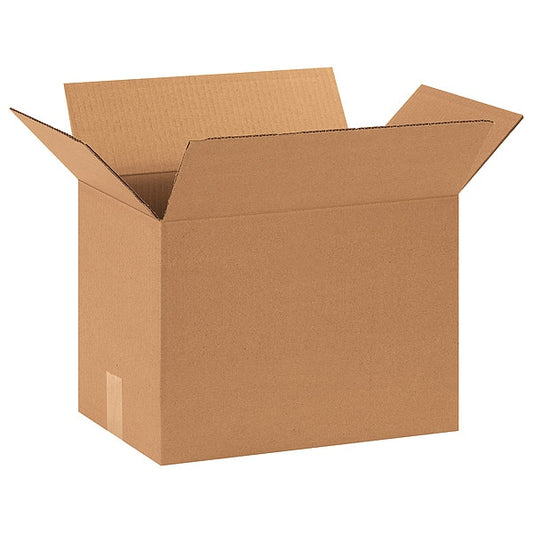 Corrugated Boxes, 15" x 10" x 14", Kraft, 25/Bundle