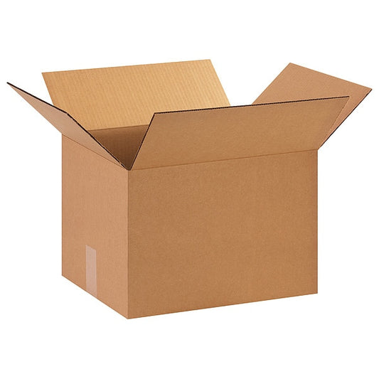 Corrugated Boxes, 15" x 12" x 10", Kraft, 25/Bundle