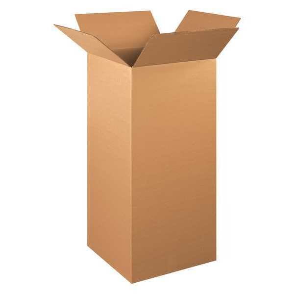 Tall Corrugated Boxes, 15" x 15" x 36", Kraft, 15/Bundle