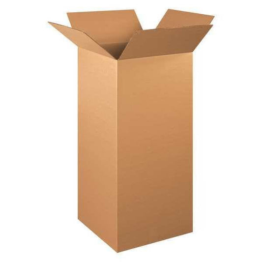 Tall Corrugated Boxes, 15" x 15" x 36", Kraft, 15/Bundle
