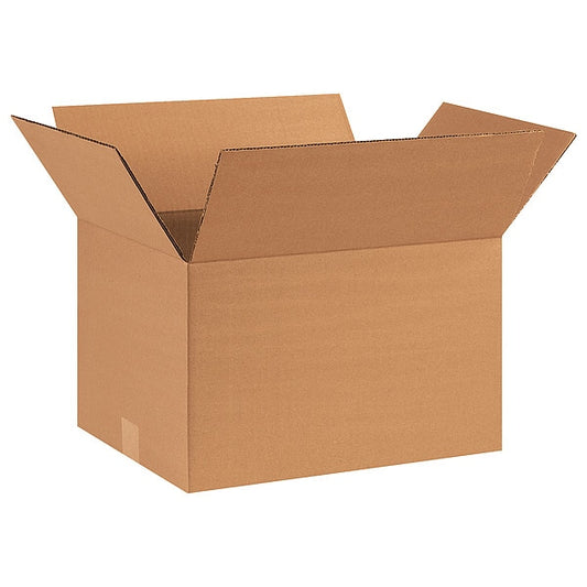 Corrugated Boxes, 16" x 12" x 10", Kraft, 25/Bundle
