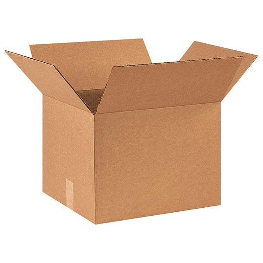 Corrugated Boxes, 16" x 14" x 12", Kraft, 25/Bundle