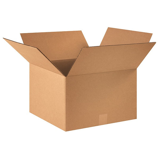 Corrugated Boxes, 16" x 16" x 10", Kraft, 25/Bundle