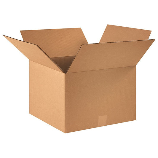Corrugated Boxes, 16" x 16" x 11", Kraft, 25/Bundle