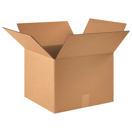 Corrugated Boxes, 16" x 16" x 12", Kraft, 25/Bundle