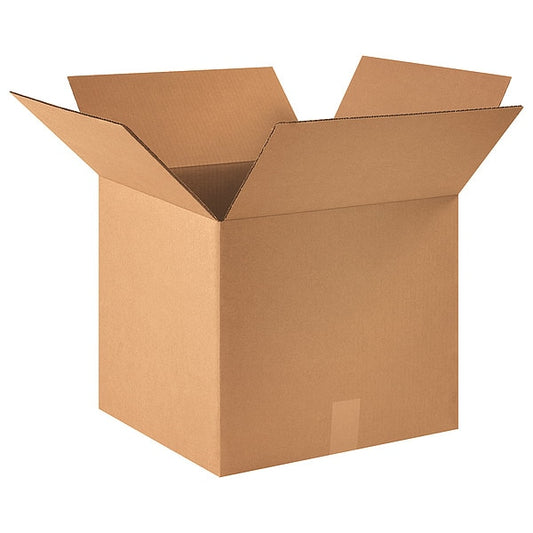Corrugated Boxes, 16" x 16" x 14", Kraft, 25/Bundle