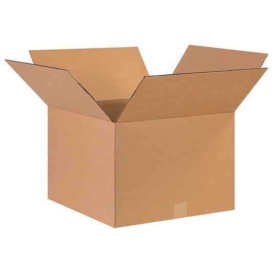 Corrugated Boxes, 17" x 17" x 12", Kraft, 25/Bundle