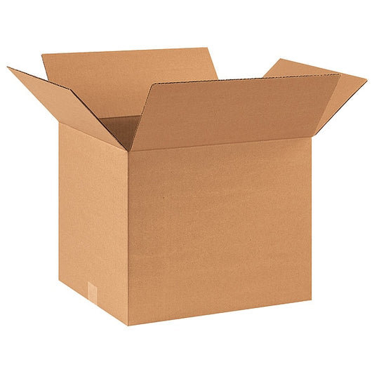 Corrugated Boxes, 17" x 14" x 14", Kraft, 25/Bundle