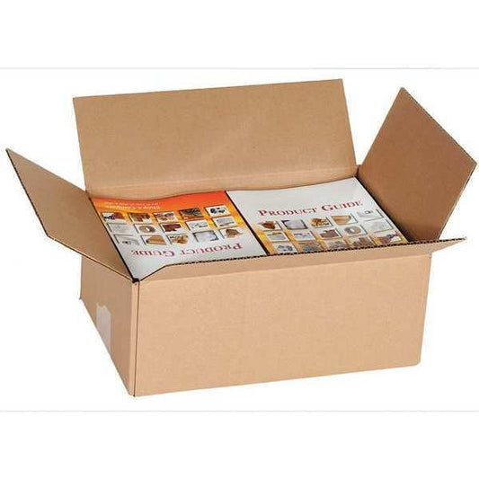 Flat Corrugated Boxes, 11" x 8" x 4", Kraft, 25/Bundle