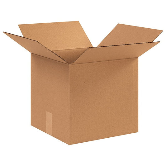 Corrugated Boxes, 12 1/2" x 12 1/2 " x 12", Kraft, 25/Bundle