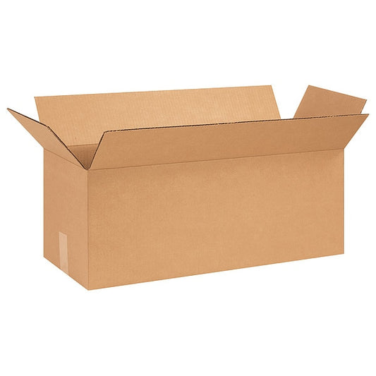 Long Corrugated Boxes, 26" x 10" x 10", Kraft, 25/Bundle