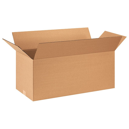 Long Corrugated Boxes, 28" x 12" x 12", Kraft, 20/Bundle