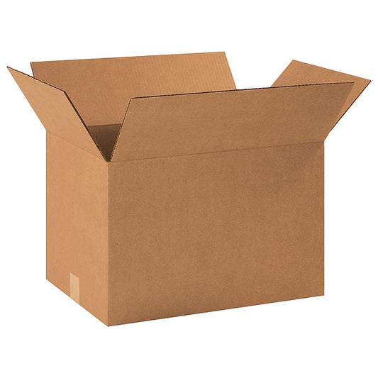 Corrugated Boxes, 18" x 13" x 12", Kraft, 25/Bundle