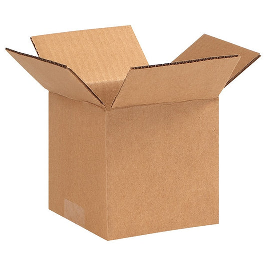 Corrugated Boxes, 5" x 5" x 5", Kraft, 25/Bundle