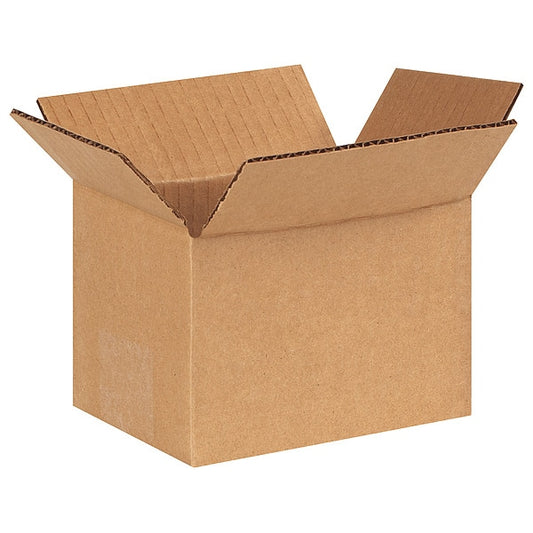 Corrugated Boxes, 6" x 4" x 4", Kraft, 25/Bundle