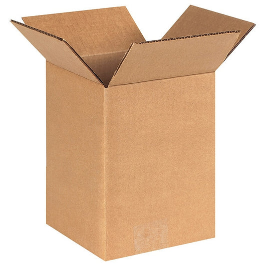 Corrugated Boxes, 6" x 6" x 8", Kraft, 25/Bundle