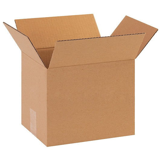 Corrugated Boxes, 10" x 8" x 10", Kraft, 25/Bundle