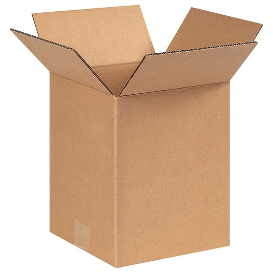 Corrugated Boxes, 9" x 9" x 10", Kraft, 25/Bundle