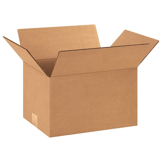 Corrugated Boxes, 12" x 9" x 7", Kraft, 25/Bundle