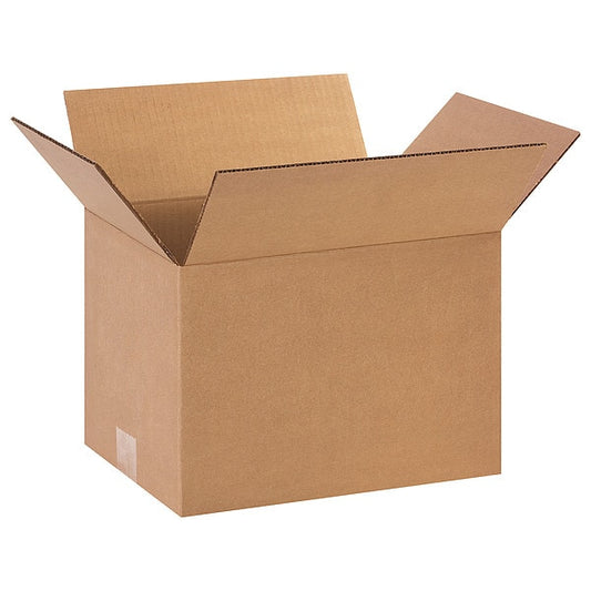 Corrugated Boxes, 12" x 9" x 8", Kraft, 25/Bundle