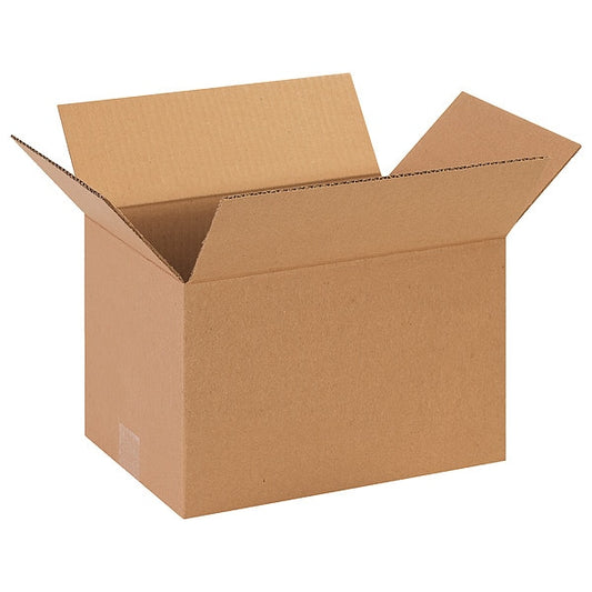 Corrugated Boxes, 13" x 9" x 7", Kraft, 25/Bundle