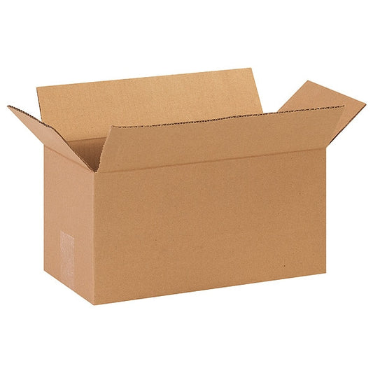 Long Corrugated Boxes, 14" x 7" x 7", Kraft, 25/Bundle