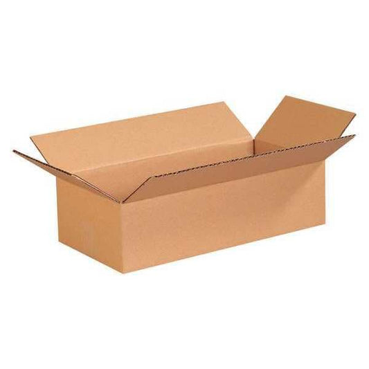 Flat Corrugated Boxes, 16" x 8" x 4", Kraft, 25/Bundle