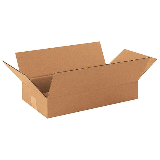 Long Corrugated Boxes, 16" x 9" x 3", Kraft, 25/Bundle