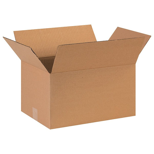 Corrugated Boxes, 16" x 11" x 9", Kraft, 25/Bundle