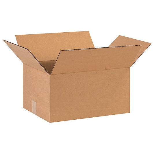 Corrugated Boxes, 16" x 12" x 8", Kraft, 25/Bundle