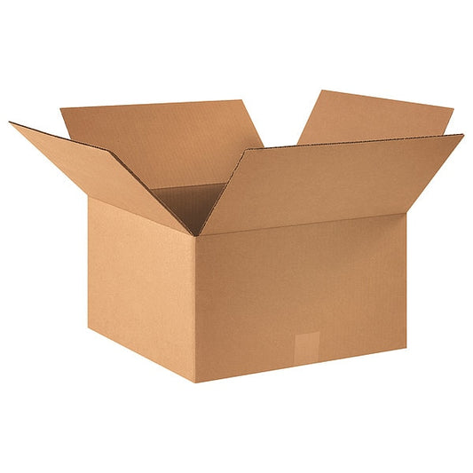 Corrugated Boxes, 16" x 16" x 9", Kraft, 25/Bundle