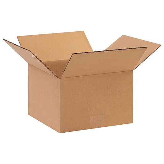 Corrugated Boxes, 10" x 10" x 6", Kraft, 25/Bundle