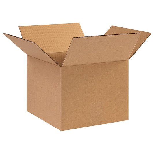 Corrugated Boxes, 10" x 10" x 8", Kraft, 25/Bundle