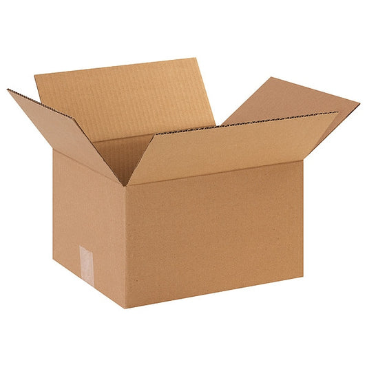 Corrugated Boxes, 12" x 10" x 7", Kraft, 25/Bundle