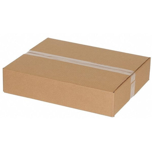Flat Corrugated Boxes, 10" x 10" x 4", Kraft, 25/Bundle