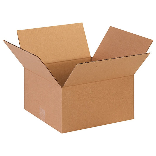 Corrugated Boxes, 13" x 13" x 7", Kraft, 25/Bundle